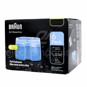 Pack Clean & Renew para máquina de barbear Braun Shaver Care 3 em 1, referências 80745129 e 81672893.