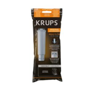 Cartucho filtrante Krups Claris F08801, filtro de água para máquinas de café compatíveis.