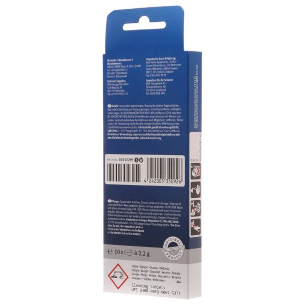 Pastilhas de limpeza para máquinas de café Bosch – Ref. 00311970 | 00312502 | 00312295 | 00311947 | 00311577 | 00311295.