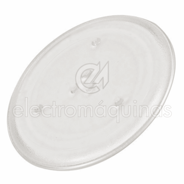 Imagem de prato de vidro para microondas com 31,5 centimetros de diametro.