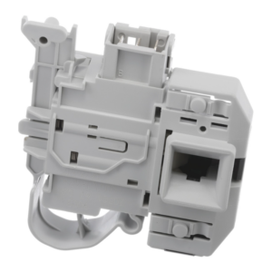 Bloca porta para máquina de lavar roupa Bosch 638259, peça de substituição para segurança e funcionamento da porta.