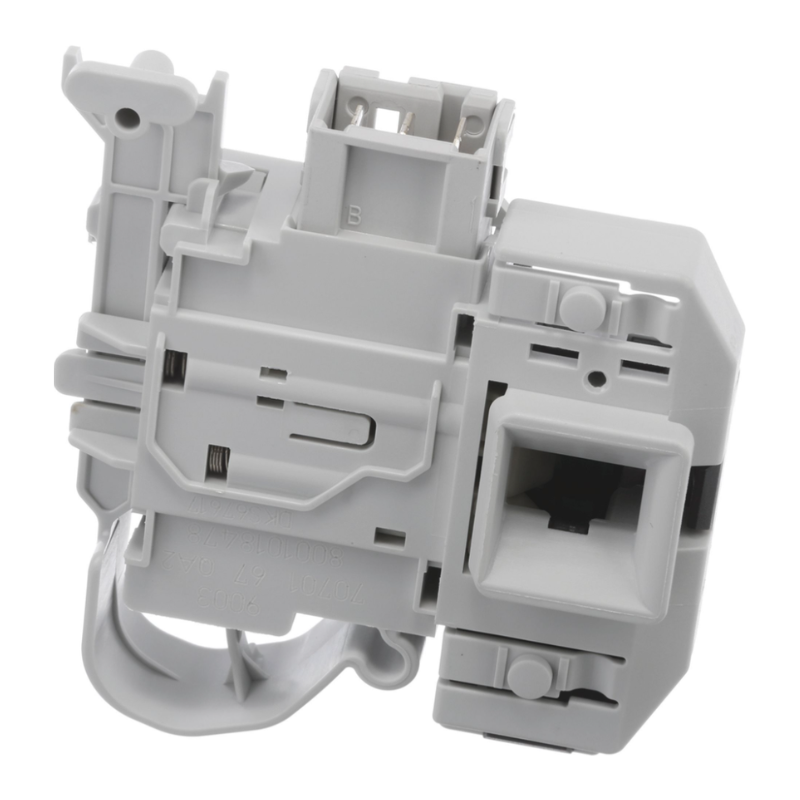 Bloca porta para máquina de lavar roupa Bosch 638259, peça de substituição para segurança e funcionamento da porta.