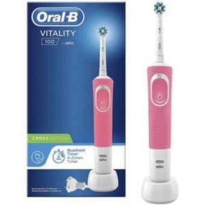 Escova de Dente Braun D100 Vitality Cross Action Rosa 80327148