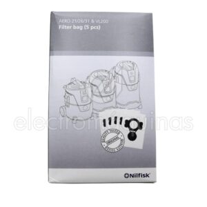 Sacos para aspirador Nilfisk AERO 21 26 31 e VL200 peça de reposição