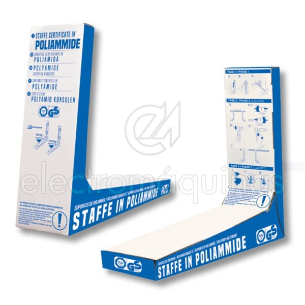 Suporte em poliamida de 45x45 cm para unidade exterior de ar condicionado.
