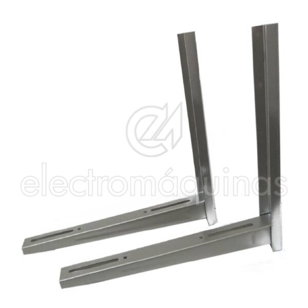 Suporte em inox para instalação de unidade de ar condicionado, medidas 50x50 cm.