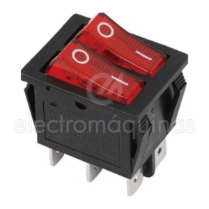 Interruptor universal duplo vermelho para eletrodomésticos, referência 0487181034184.