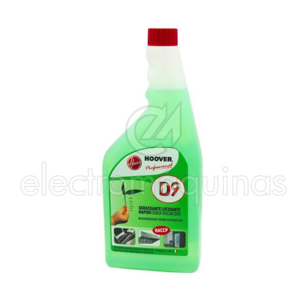 Desengordurante multiuso Hoover D9, embalagem de 750 ml.