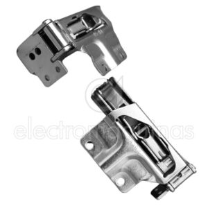 Par de dobradiças compatíveis para porta de frigorífico Bosch e Siemens, referência 0221128002220.