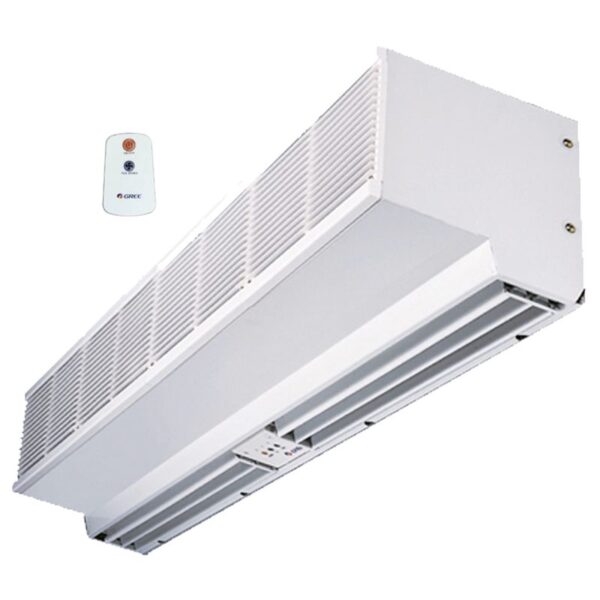Cortina de ar Gree 140 e 110, modelo 3NGR8001 e 3NGR8001, para portas comerciais ou industriais.