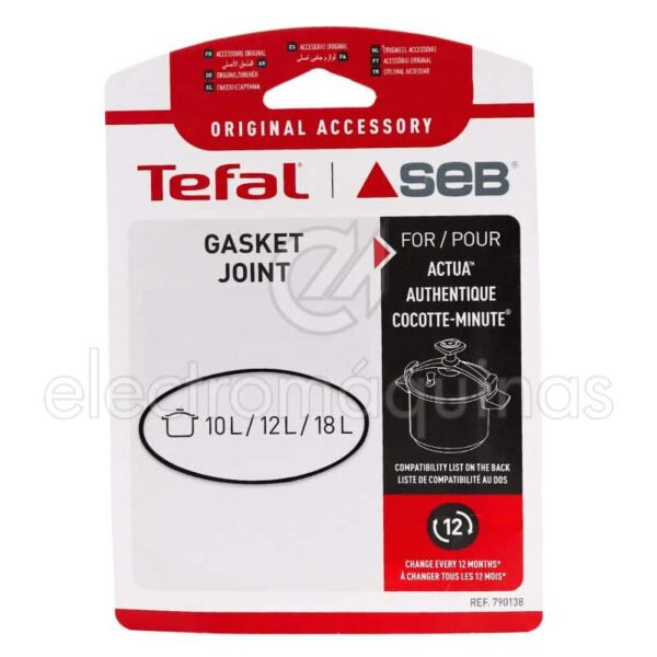 borracha de substituição para panela de pressão tefal 790138
