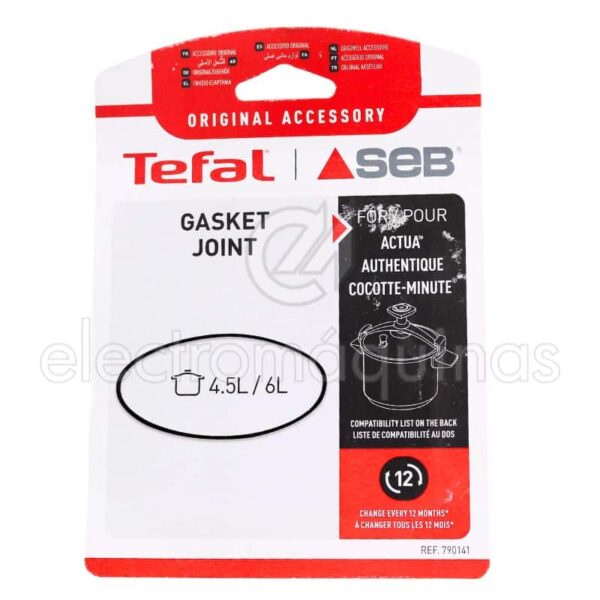 borracha| vedante | junta de substituição para panela de pressão tefal 790141