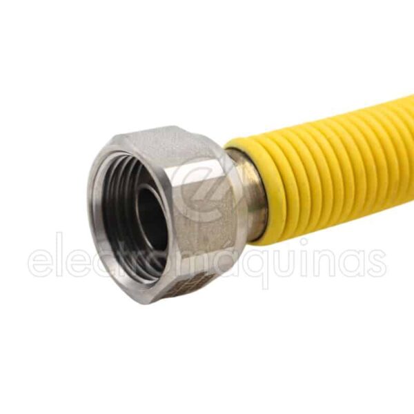 Tubo flexível universal para ligação de gás em fogões.