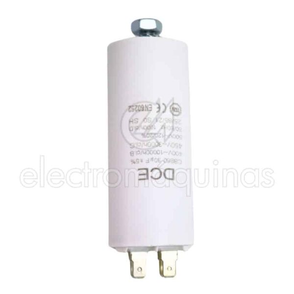 Condensador 30 microfarads (30MF) para máquinas de lavar e secar roupa, referência 0187095512184.