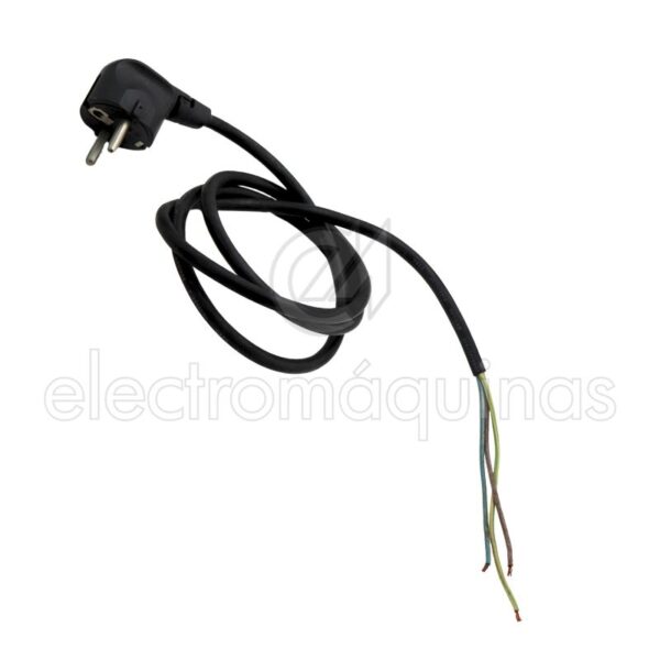 Cabo com ficha 3x1 em silicone de 1,25 m.