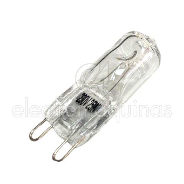 Lâmpada de halogéneo G9 25W 230V para forno Teka – Ref. 83140527.