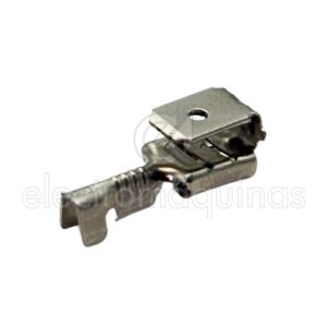 Terminal macho-fêmea de 6,3 mm em aço inoxidável.