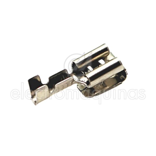 Terminal macho-fêmea de 6,3 mm em aço inoxidável.
