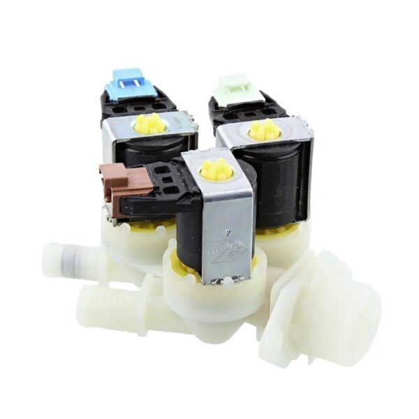 Electroválvula tripla para máquina de lavar roupa AEG 50297025004.