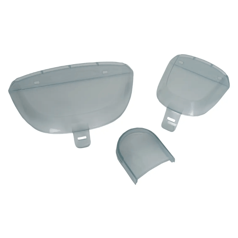 Imagem do conjunto de 3 capas SS-9100057224 Rowenta encaixadas nos depósitos da máquina de limpeza têxtil, garantindo vedação segura