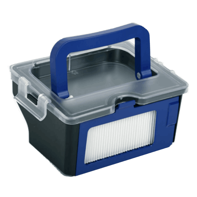 Imagem do recipiente para pó RS-2230001016 Rowenta removido do aspirador robot, pronto para esvaziamento