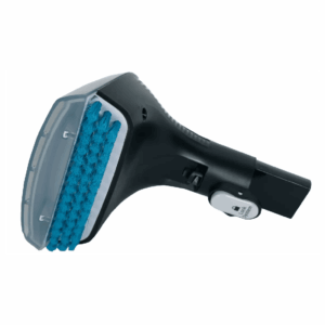 Imagem da escova larga SS-9100057223 Rowenta encaixada na máquina de limpeza de carpetes, utilizada para manchas grandes