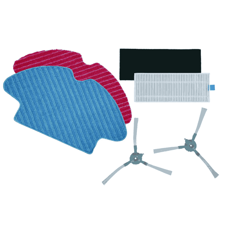 Imagem do kit de manutenção Animal ZR762000 Rowenta com escovas laterais, toalhetes de microfibra e filtro, indicado para lares com animais