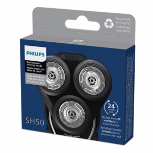 Imagem de 3 cabeças de corte SH50 MultiPrecision, compatíveis com séries S5000 e S6000, prontas para substituição