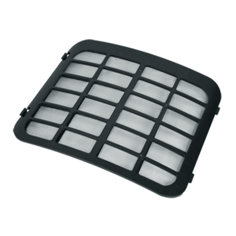 Imagem do pré-filtro Nano CS-00128372 Rowenta encaixado no desumidificador, permitindo limpeza regular e proteção do equipamento