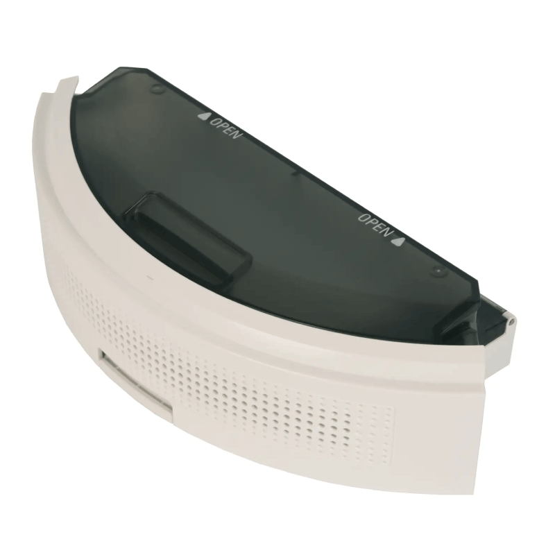 Imagem do depósito de pó RS-2230001914 Rowenta removido do aspirador robot, pronto para esvaziamento