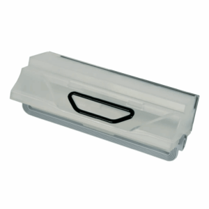 Imagem do recipiente de pó cinzento RS-2230001921 Rowenta removido do aspirador robot, pronto para esvaziamento