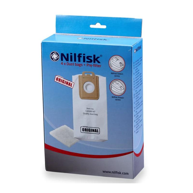 Sacos para aspirador Nilfisk P20 pack 4 unidades referência 128389187