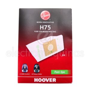 Sacos H75 para aspirador Hoover pack 4 unidades referências 0431277065068 e 35601663