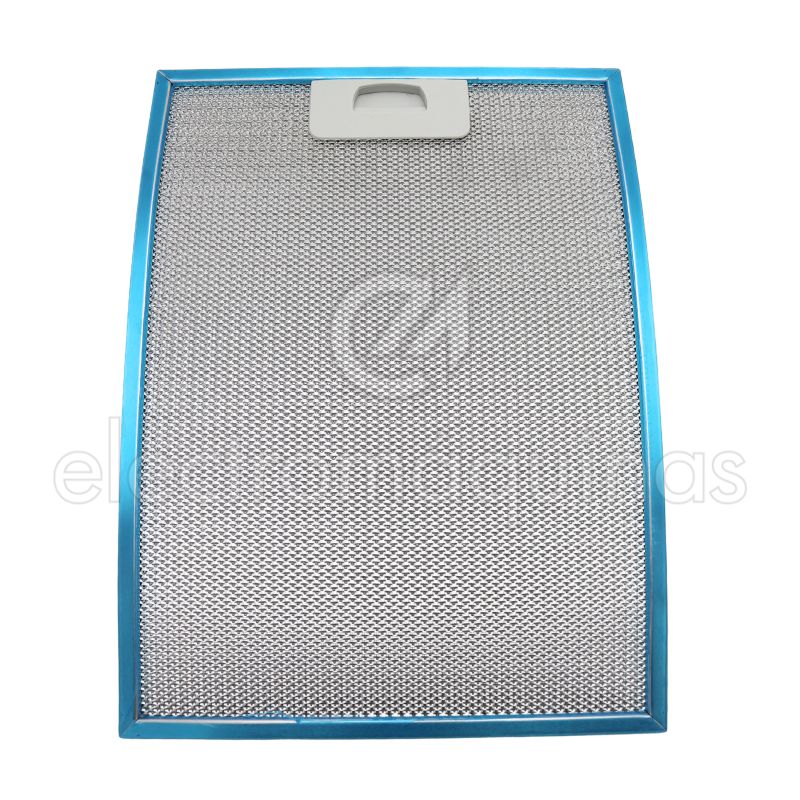 Filtro metálico curvado 278x380 para exaustor Teka referências 1141013 / 61865020 / 1230270 / 1230270SAT