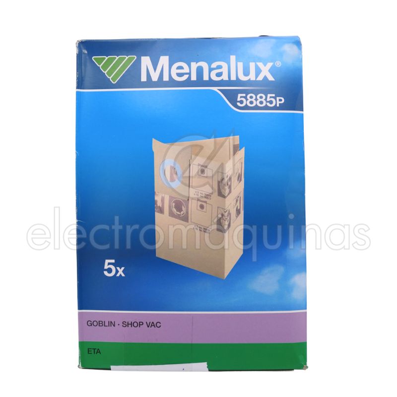 Saco para aspirador Goblin 9638919, embalagem com 5 unidades para substituição e manutenção.
