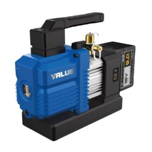 Bomba de vácuo VRP-2DLi com bateria de lítio VRP-2DL 021010009, equipamento profissional para refrigeração e climatização.