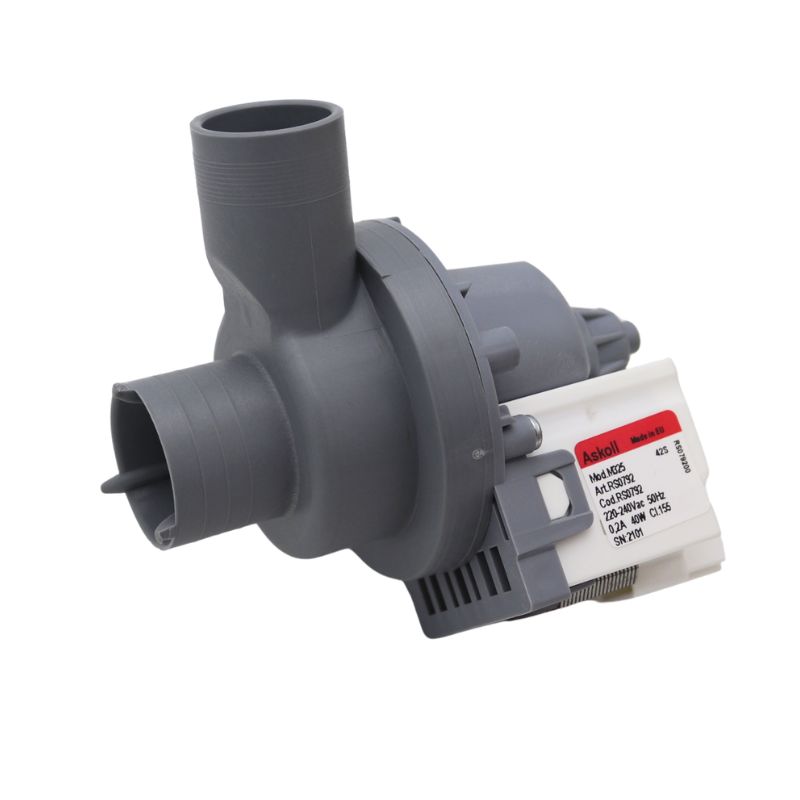 Bomba para máquina de lavar roupa 40W, bomba de drenagem de substituição para escoamento eficiente da água.