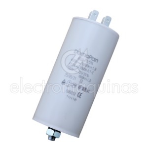 Condensador 40 µF 450V, peça de substituição para motores elétricos em equipamentos compatíveis.