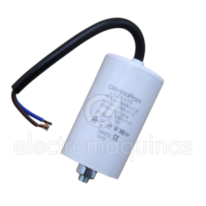 Condensador com fio 5 µF, peça de substituição para motores elétricos em equipamentos compatíveis.
