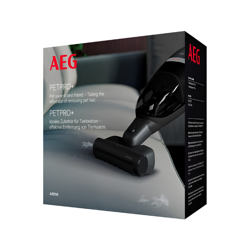 Escova PetPro+ AEG AZE138 para aspirador, ideal para remover pelos de animais de várias superfícies.