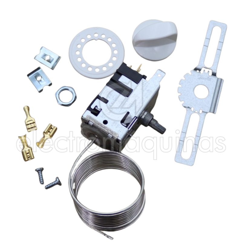 Kit termóstato Danfoss 2 portas com descongelador para frigorífico, conjunto de substituição para controlo da temperatura.