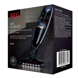 Kit de filtros para aspirador sem fios AEG QX9 AEF167, conjunto original de substituição.