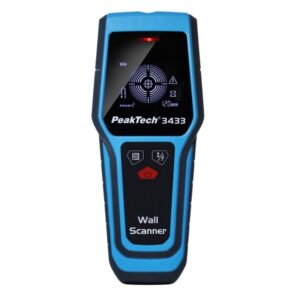 Scanner de parede digital PeakTech P3433 029000215, equipamento para deteção de materiais e estruturas ocultas.