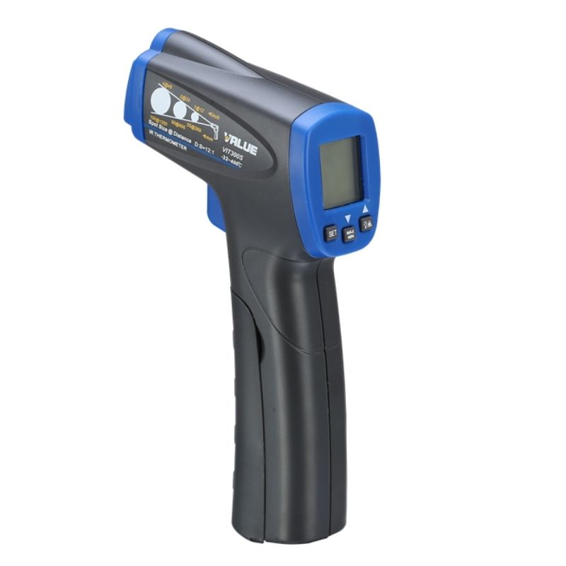 Termómetro infravermelho com mira laser VIT-300S 029000180, equipamento para medição de temperatura à distância.