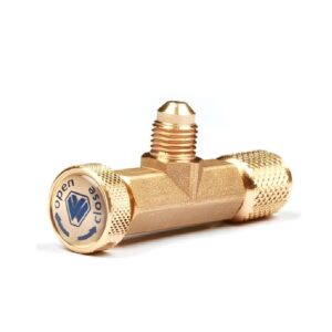Válvula de travamento 1/4" Wigam 05059049001 / 026000014, acessório para sistemas de refrigeração e climatização.