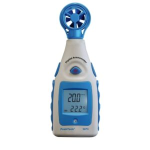 Anemómetro de pás com termómetro P5170 029000218, equipamento para medição de velocidade do ar e temperatura.
