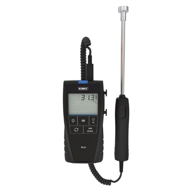 Termómetro para sondas com 1 canal, equipamento para medição de temperatura com sonda compatível.