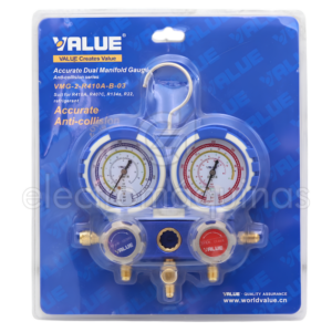 Conjunto de Manómetro R410, R134, R407, R22 2 Vias 0287000169116
